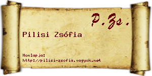 Pilisi Zsófia névjegykártya