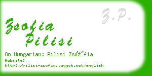 zsofia pilisi business card
